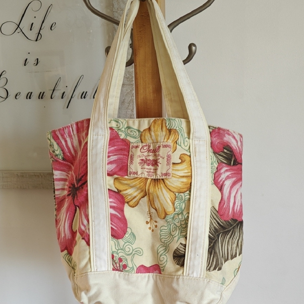 O'Neill Floral Canvas Tote Bag